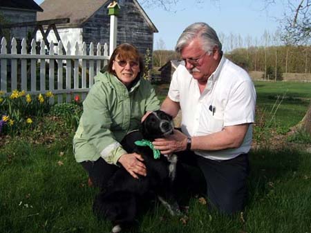 Tucker and his new family.